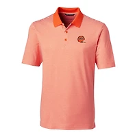 Men's Cutter & Buck Orange Cincinnati Bengals Throwback Logo Forge Tonal Stripe Stretch Polo