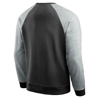 Men's Darius Rucker Collection by Fanatics Black/Heather Gray Cincinnati Bengals Colorblock Pullover Sweatshirt