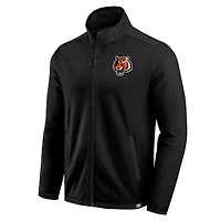 Men's Darius Rucker Collection by Fanatics Black Cincinnati Bengals Color Block Polar Fleece Full-Zip Jacket