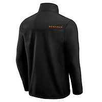 Men's Darius Rucker Collection by Fanatics Black Cincinnati Bengals Color Block Polar Fleece Full-Zip Jacket