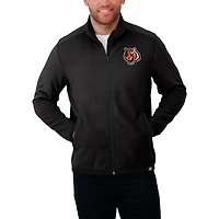 Men's Darius Rucker Collection by Fanatics Black Cincinnati Bengals Color Block Polar Fleece Full-Zip Jacket