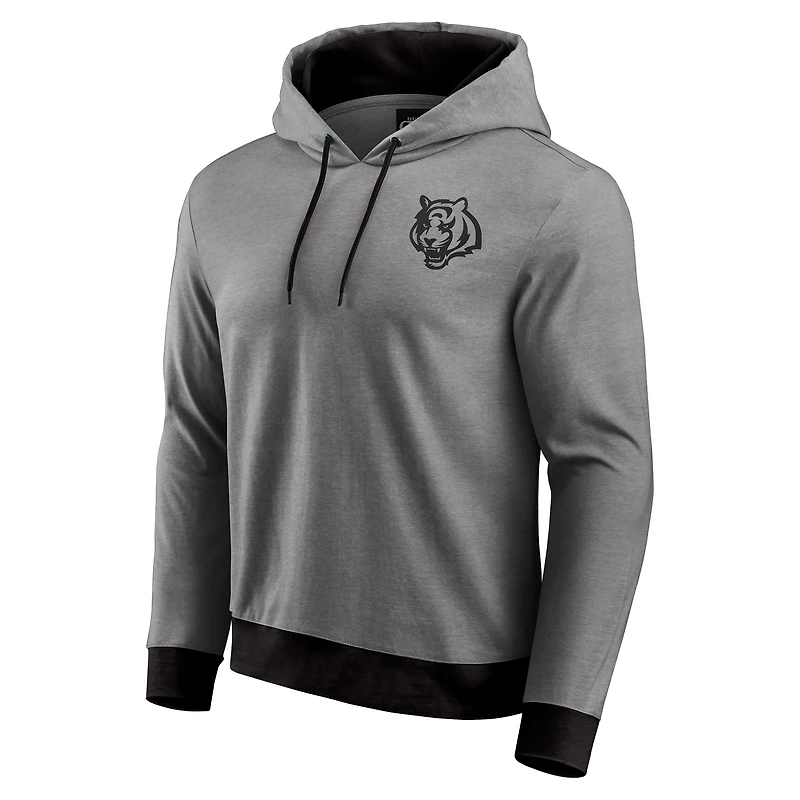Men's Darius Rucker Collection by Fanatics Black Cincinnati Bengals Tonal Knit Pullover Hoodie
