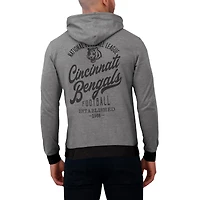 Men's Darius Rucker Collection by Fanatics Black Cincinnati Bengals Tonal Knit Pullover Hoodie