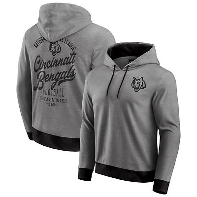 Sweat à capuche en tricot ton sur pour homme de la collection Darius Rucker Fanatics, noir, des Bengals Cincinnati