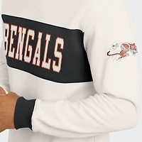 Men's Darius Rucker Collection by Fanatics  Cream Cincinnati Bengals Colorblock Pullover Sweatshirt
