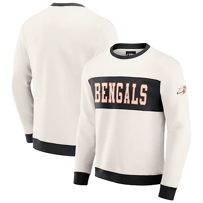 Sweat-shirt colorblock crème pour homme de la collection Darius Rucker Fanatics, motif Bengals Cincinnati