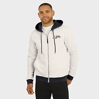 Men's Darius Rucker Collection by Fanatics Cream Cincinnati Bengals Distressed Graphics Full-Zip Hoodie
