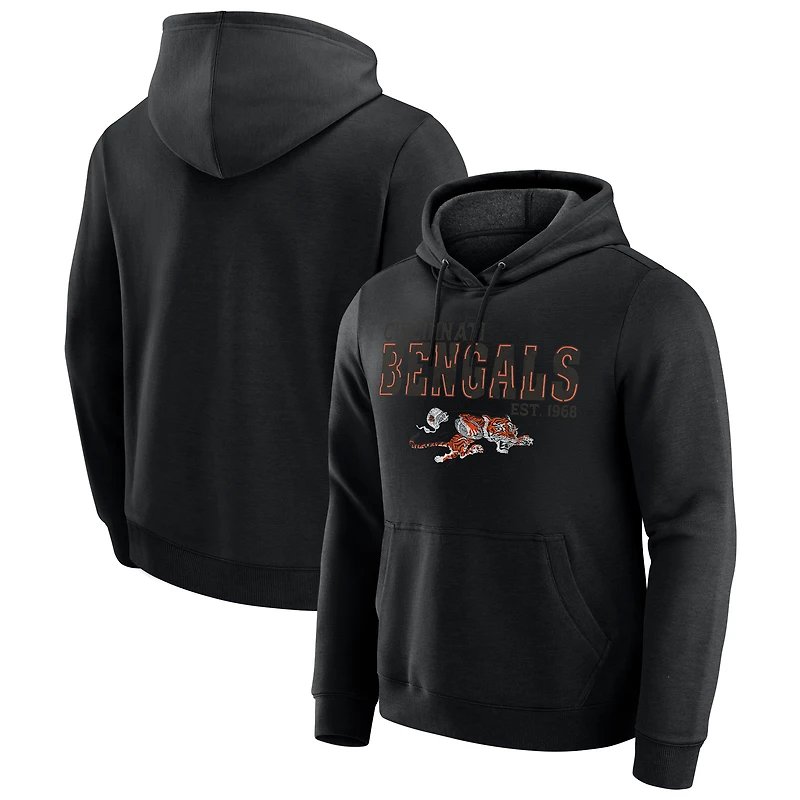 Sweat à capuche noir chiné pour homme de la collection Darius Rucker par Fanatics, édition limitée des Bengals Cincinnati