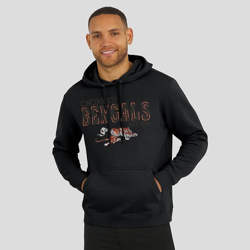 Men's Darius Rucker Collection by Fanatics  Heather Black Cincinnati Bengals Hoodie