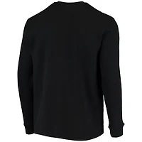 Men's Dunbrooke Black Cincinnati Bengals Logo Maverick Thermal Henley Long Sleeve T-Shirt