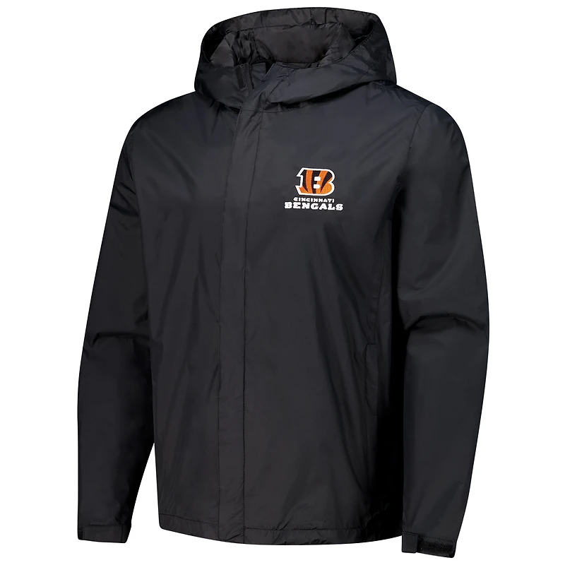 Men's Dunbrooke Black Cincinnati Bengals Tropic Waterproof Packable Full-Zip Hoodie Jacket