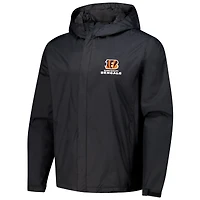 Men's Dunbrooke Black Cincinnati Bengals Tropic Waterproof Packable Full-Zip Hoodie Jacket