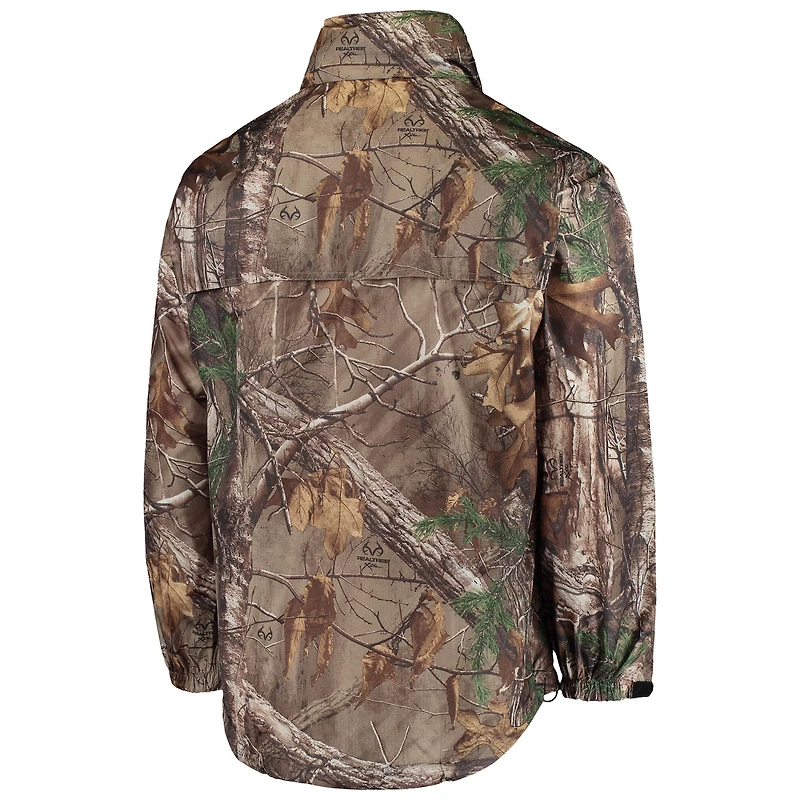 Dunbrooke Realtree Camo Cincinnati Bengals Circle Sportsman Veste imperméable compressible entièrement zippée pour hommes