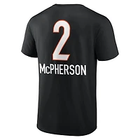 T-shirt noir pour homme Evan McPherson avec nom et numéro de l'équipe des Bengals Cincinnati