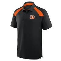 Polo raglan noir Cincinnati Bengals Fanatics pour homme