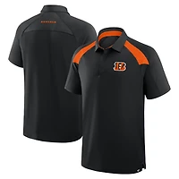 Polo raglan noir Cincinnati Bengals Fanatics pour homme