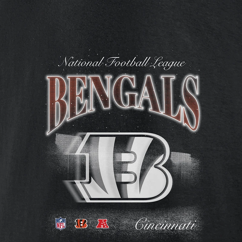 Sweat à capuche polaire Fanatics noir pour homme avec logo des Bengals de Cincinnati au dos