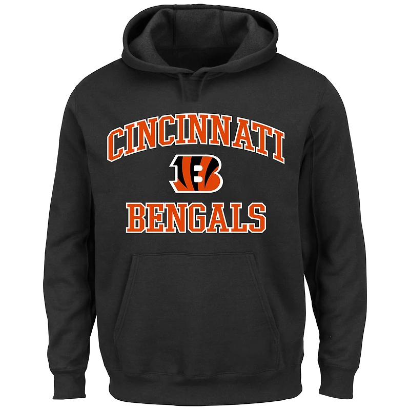 Men's Fanatics Black Cincinnati Bengals Big & Tall Heart Soul Hoodie