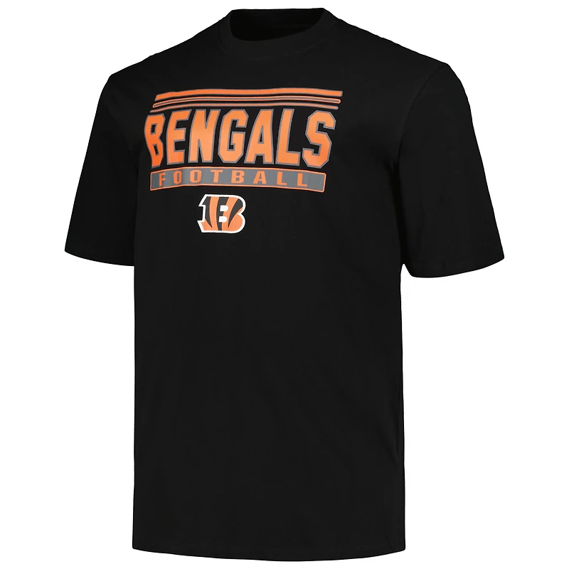 T-shirt pop noir Big & Tall Fanatics pour hommes des Bengals de Cincinnati