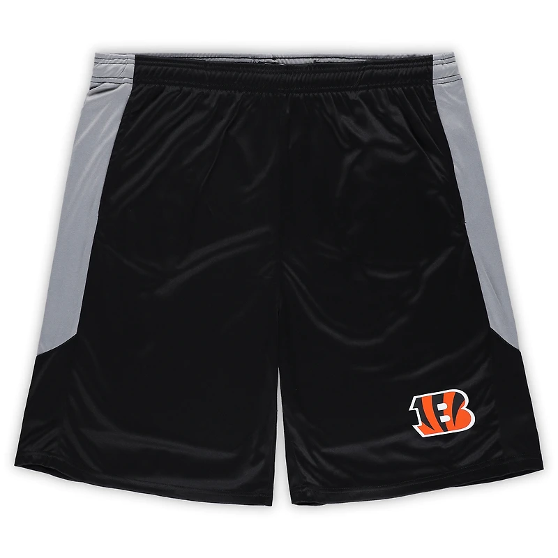 Short noir Fanatics pour hommes des Bengals de Cincinnati avec logo l'équipe Big & Tall