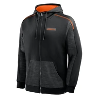Men's Fanatics Black Cincinnati Bengals Checkdown Pass Full-Zip Hoodie