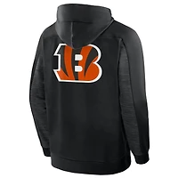 Sweat à capuche zippé noir Cincinnati Bengals Checkdown Pass pour homme