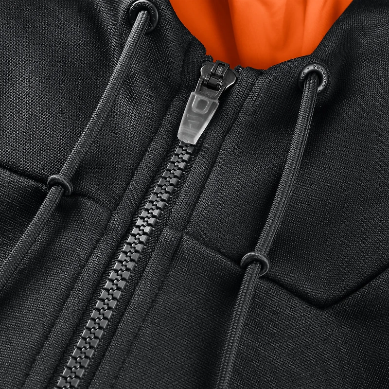 Men's Fanatics Black Cincinnati Bengals Checkdown Pass Full-Zip Hoodie