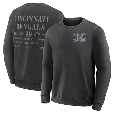 Men's Fanatics Black Cincinnati Bengals Deep Route Pullover Sweatshirt