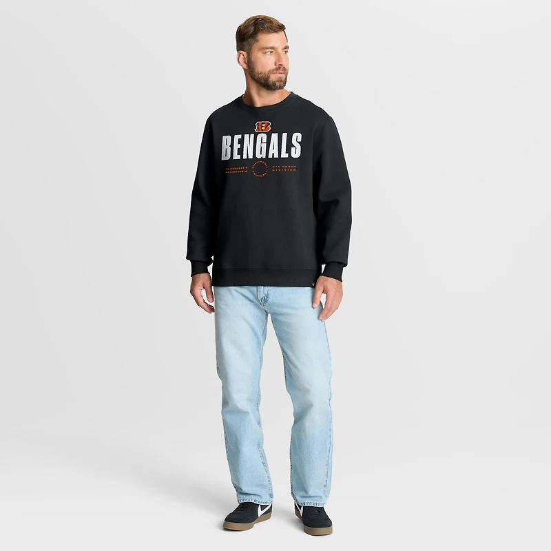 Sweat-shirt noir Fanatics pour homme, coupe directe des Bengals de Cincinnati, motif Legacy