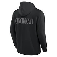 T-shirt à capuche manches longues noir Cincinnati Bengals Elements Blaze Tri-Blend pour hommes Fanatics