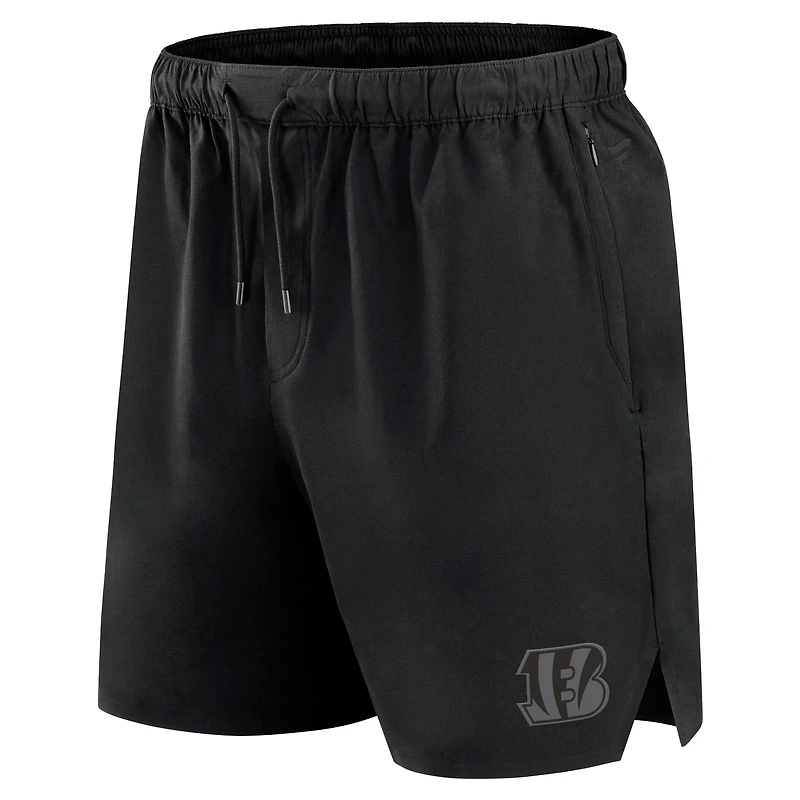 Men's Fanatics Black Cincinnati Bengals Front Office Micro Tonal Shorts