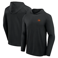 T-shirt à capuche manches longues noir pour homme, motif Front Office Power Mono des Bengals de Cincinnati