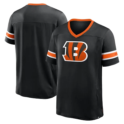 Men's Fanatics Black Cincinnati Bengals Hometown Premium Hashmark V-Neck T-Shirt