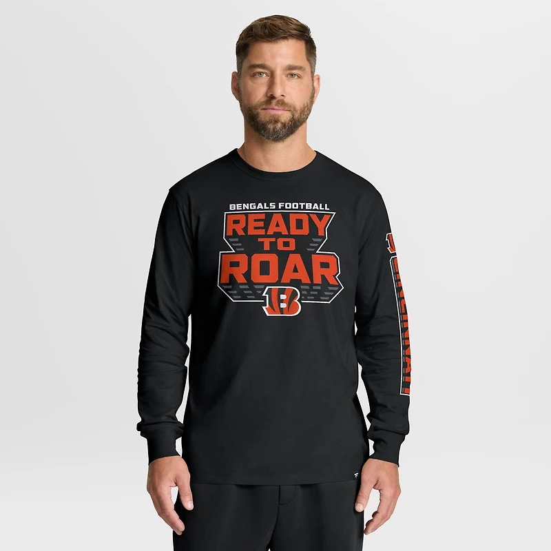 Men's Fanatics Black Cincinnati Bengals Hometown Sweep Legacy Long Sleeve T-Shirt