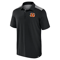 Polo noir Fanatics Long Shot des Bengals de Cincinnati pour hommes