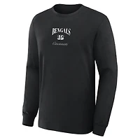 T-shirt à manches longues Fanatics Black Cincinnati Bengals Midnight Falls pour homme