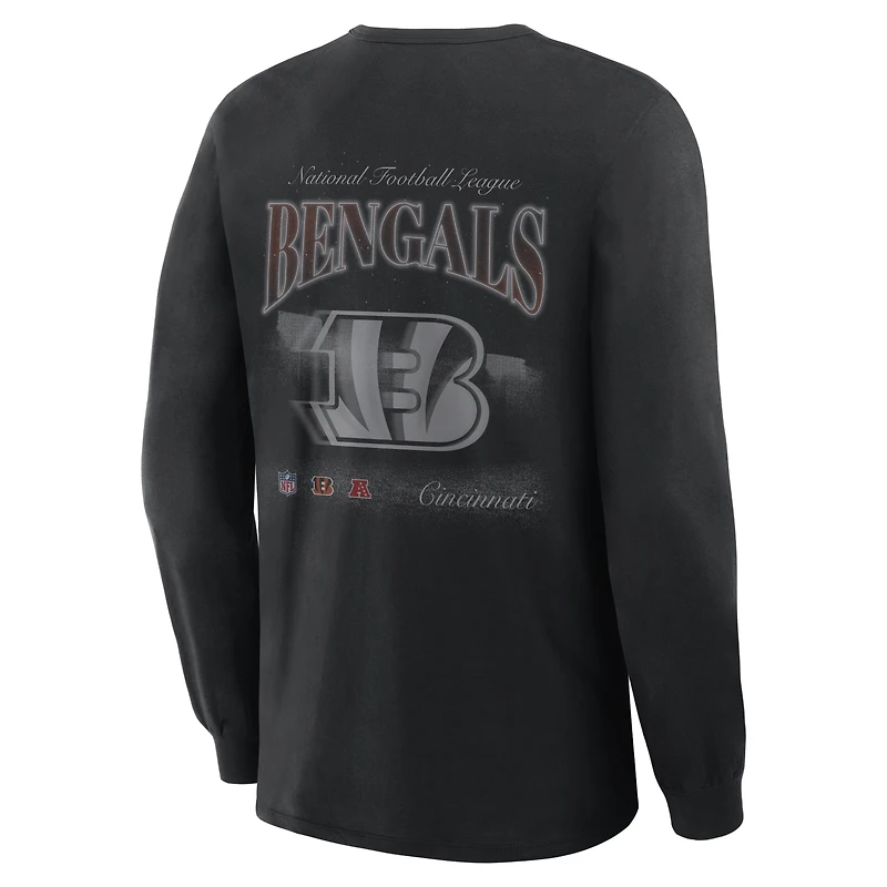 Men's Fanatics  Black Cincinnati Bengals Midnight Falls Long Sleeve T-Shirt