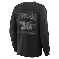 Men's Fanatics  Black Cincinnati Bengals Midnight Falls Long Sleeve T-Shirt