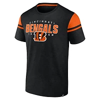 T-shirt noir fanatiques pour hommes des Bengals de Cincinnati Old School Play Slub