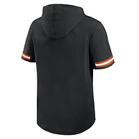 Men's Fanatics Black Cincinnati Bengals Optimal Play Short Sleeve Hooded T-Shirt