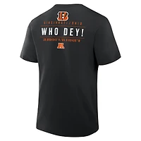 Men's Fanatics Black Cincinnati Bengals Passing Pocket Legacy T-Shirt