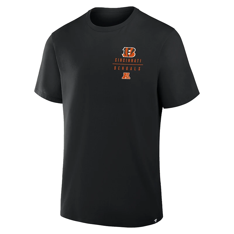 T-shirt noir Fanatics pour homme, motif Legacy des Bengals de Cincinnati