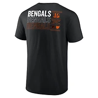 T-shirt noir Fanatics pour hommes, Cincinnati Bengals Repeat Stats