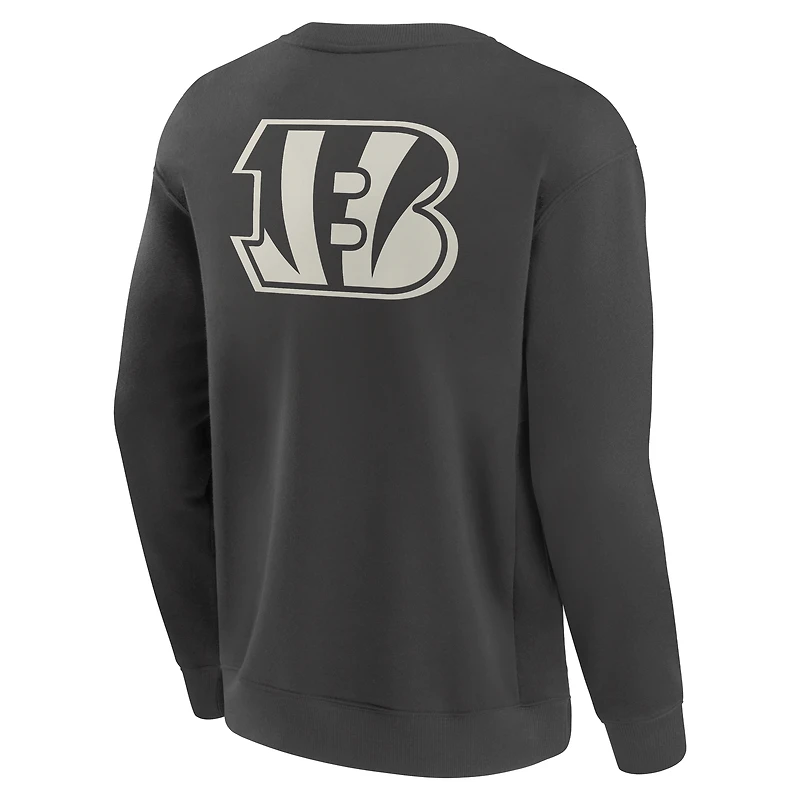 Men's Fanatics Charcoal Cincinnati Bengals Elements Future Ground Lettering Pullover Sweatshirt