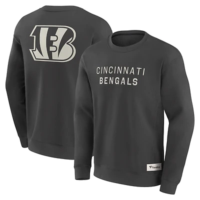 Men's Fanatics Charcoal Cincinnati Bengals Elements Future Ground Lettering Pullover Sweatshirt