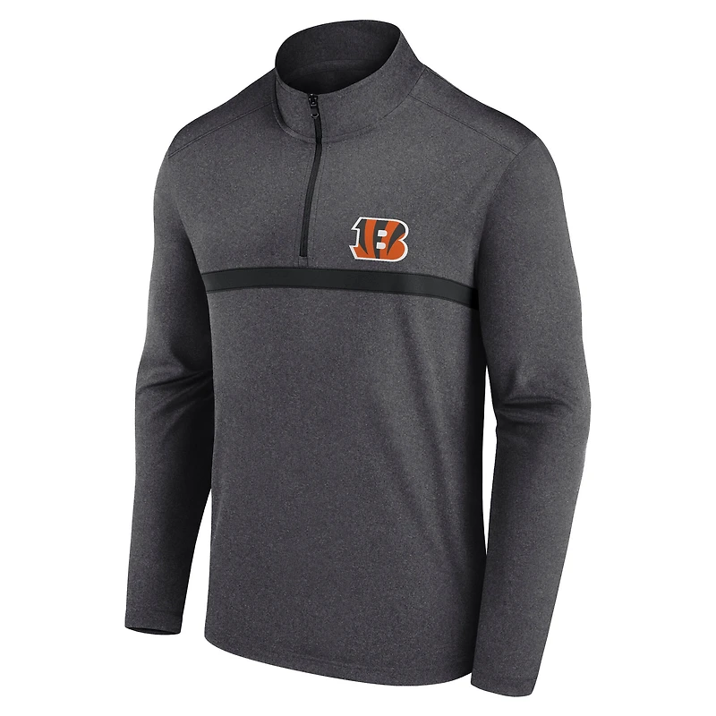 Pull à fermeture éclair quart de tour Fanatics pour homme, couleur charbon