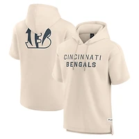 Sweat à capuche manches courtes pour homme Fanatics Cream Cincinnati Bengals Elements Future Ground Lettering