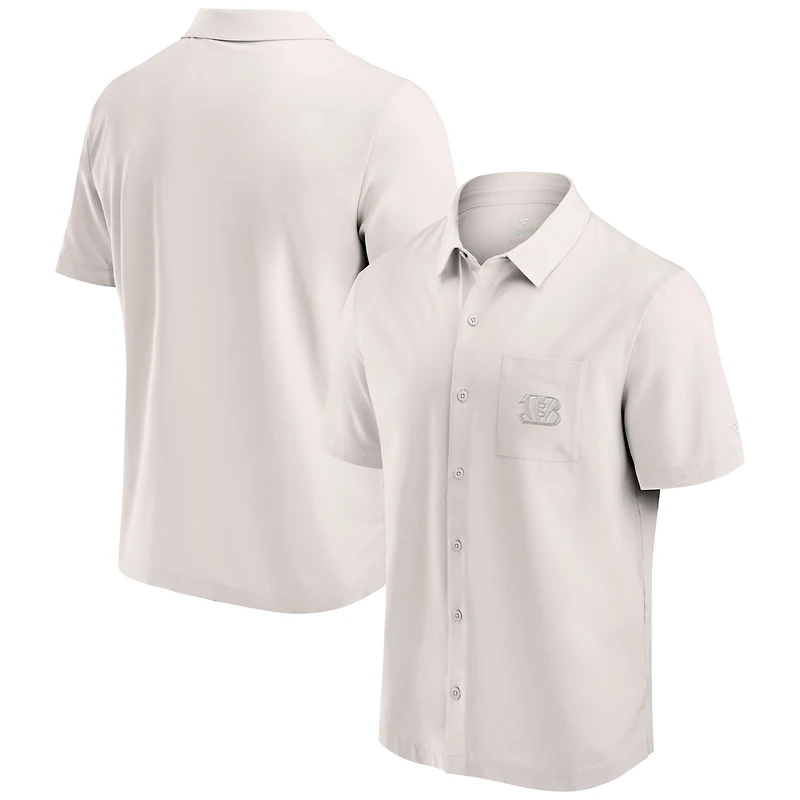 Men's Fanatics Light Orange Cincinnati Bengals Front Office Button-Up Shirt