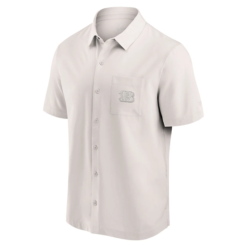Men's Fanatics Cream Cincinnati Bengals Front Office Button-Up Shirt