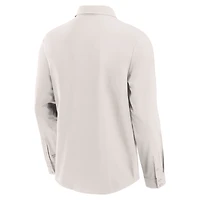 Chemise boutonnée à manches longues pour hommes Fanatics crème Cincinnati Bengals Front Office
